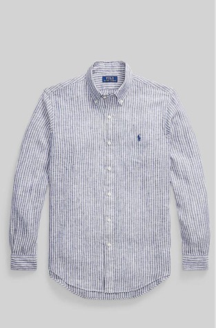 Custom fit Striped Linen Shirt