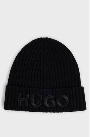 Vunena pletena kapa s izvezenim logotipom