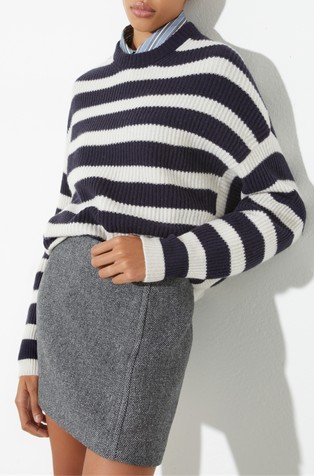 Prugast pleten pulover od kašmira