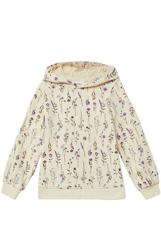 Pulover s kapuljačom i cvjetnim uzorkom