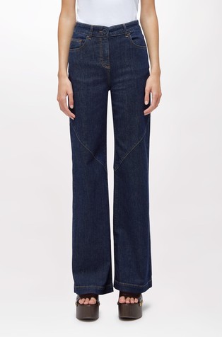 Jeans hlače sa širokim nogavicama