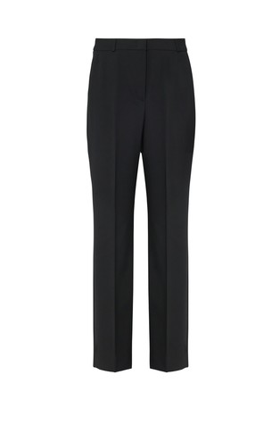 Viscose blend straight fit trousers