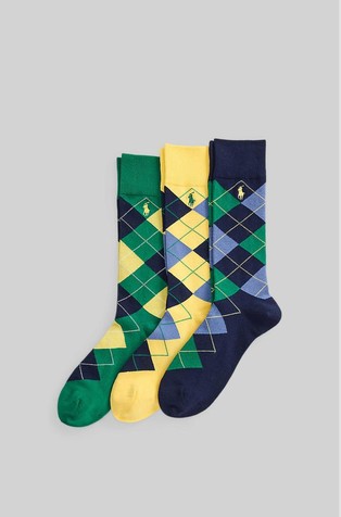 Argyle Cotton-blend Trouser Sock 3-pack