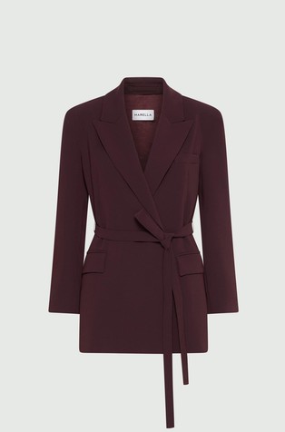 Duži sako s trakom za vezanje