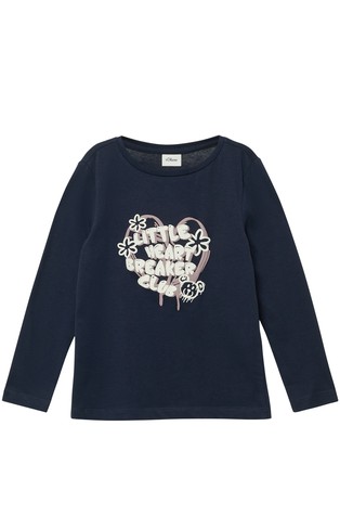 Loose fit majica dugih rukava s pjenastim otiskom