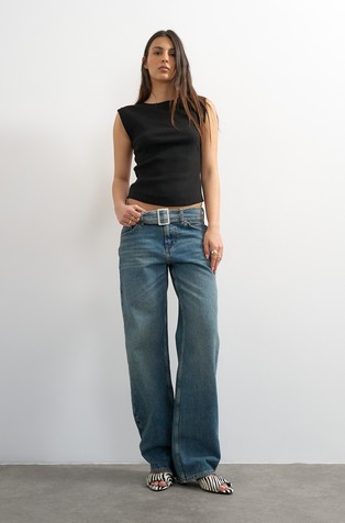 TSEMBER široke jeans hlače s remenom