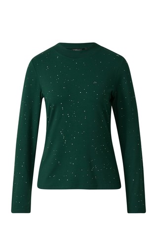 Majica dugih rukava s ukrasnim kamenčićima