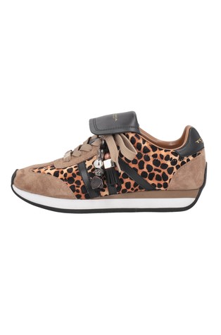 Eclipse sneaker in animalier leather with charm
