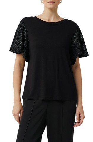 Majica sa šljokicama na kratkim rukavima