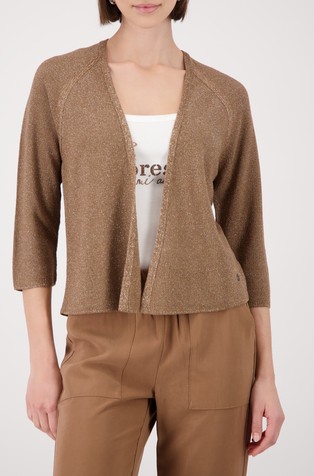 Viscose blend cardigan with lurex