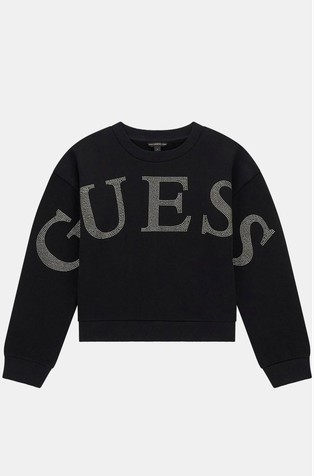 Pulover s velikim logotipom od ukrasnih kamenčića