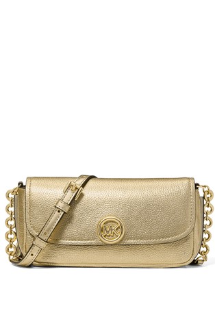 Manja kožna torbica s metalnim sjajem