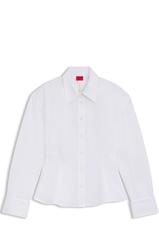 Relaxed-fit blouse with peplum hem