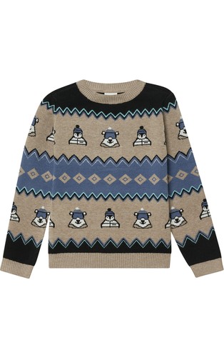 Pleten pulover sa žakard uzorkom