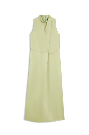 Satenska haljina bez rukava s uklonjivim lančićem