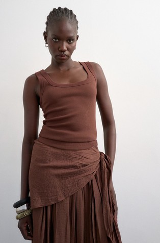 TSHONEY majica bez rukava od rastezljivog pamuka