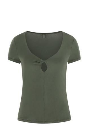 Slim fit T-shirt with knot detail