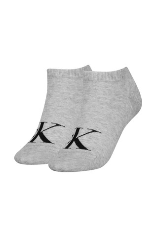 2 Pack Cotton-blend Monogram Ankle Socks