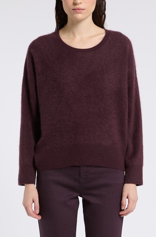 Monochrome wool and cashmere blend jumper