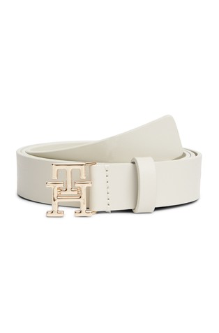 TH Monogram Leather Belt