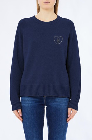 Pleten pulover s detaljem od ukrasnih kamenčića