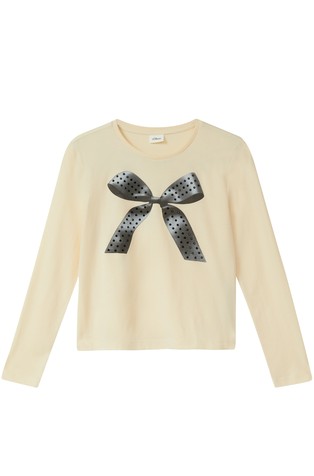 Pamučna majica s otiskom i ukrasnim kamenčićima