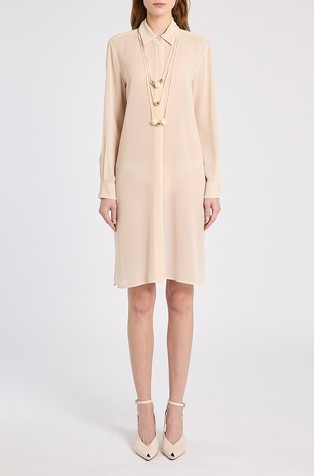 Art. 365 Long georgette shirt with necklace