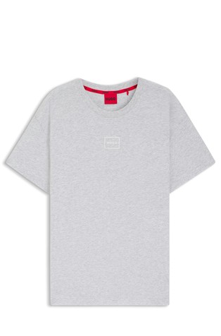 Relaxed fit cotton T-shirt with contrast logo print