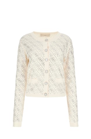 4G logo kardigan s ukrasnim kamenčićima