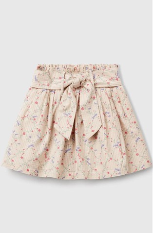 Suknja s cvjetnim uzorkom i remenom