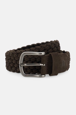 Belt in Woven Suede Leather