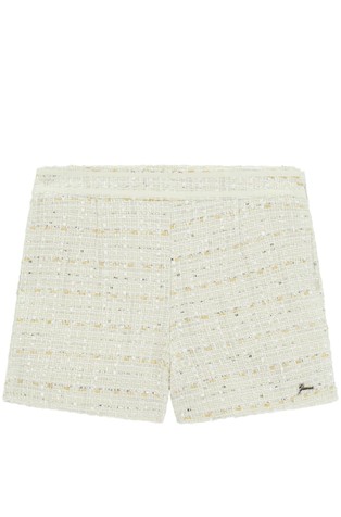Tweed shorts with lurex