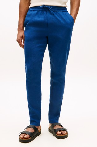 Harlem Tapered Leg Linen Blend Chinos