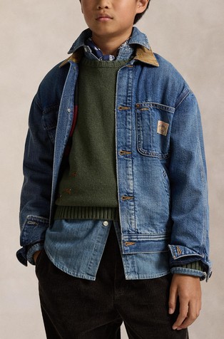 Denim jakna s baršunastim ovratnikom