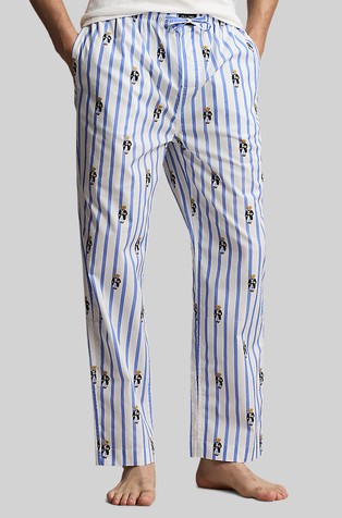 Polo Bear pamučni donji dio pidžame s uzorkom