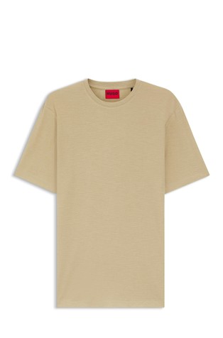 Slim-fit T-shirt in lyocell-linen blend