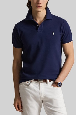 Custom Slim Fit Mesh Polo Shirt