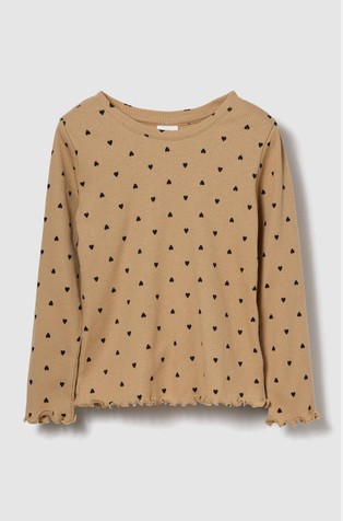 Rebrasta majica dugih rukava za djecu djevojčice