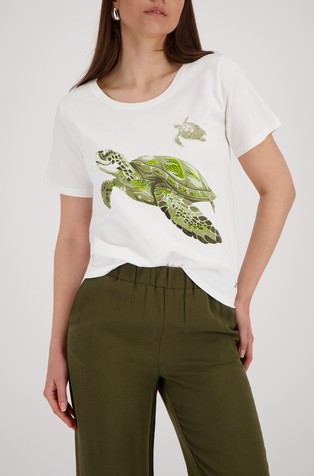 T-shirt with turtle print