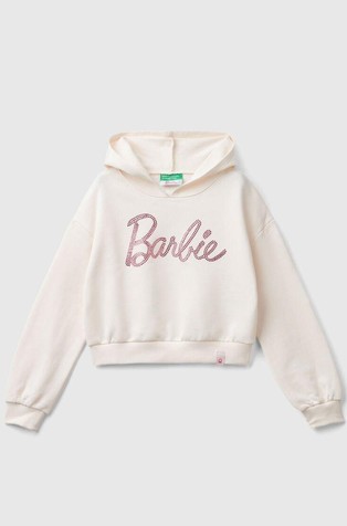 Barbie™ boxy fit pulover s kapuljačom i šljokicama