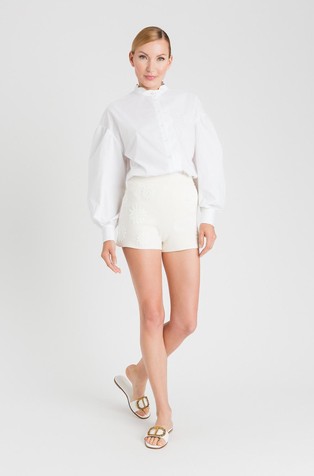 Košulja od popelina s valovitim obrubom