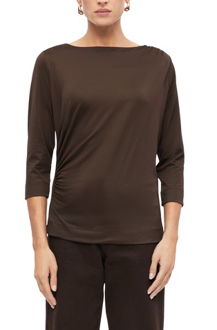 Slim fit majica s nabranim bočnim šavom