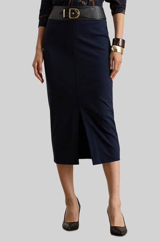 Midi pencil suknja s ukrasnom kopčom