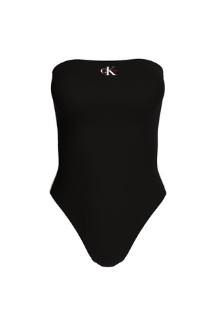 Strapless Bandeau Swimsuit - CK Monogram