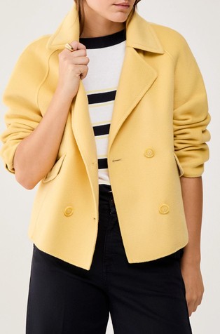 Jakna od mješavine vune s dvorednim kopčanjem