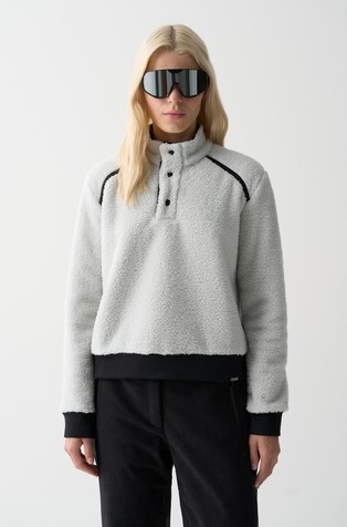 Cropped skijaški pulover od kovrčave tkanine