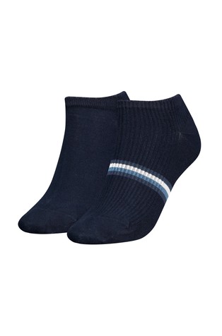 Paket od 2 para niskih čarapa s prugastim detaljem