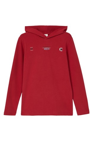 Pulover s kapuljačom i otiskom sprijeda i straga