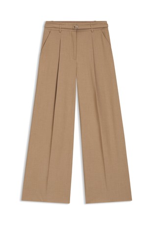 Široke hlače s naborima i remenom