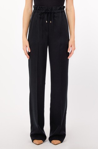 Straight fit hlače od liocela s vezicom